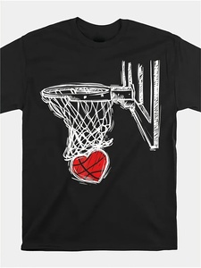 <span class=keywords><strong>Camiseta</strong></span> <span class=keywords><strong>de</strong></span> Baloncesto para Hombre y Mujer, Envío Gratis a Estados Unidos, 180 g/m², 100% Algodón, Personalizada con Transferencia Térmica, Estilo Casual Urbano - Product Image 6