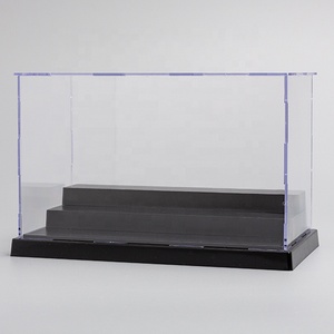 Acrylic Clear Display Show Case for Diecast Model Toy Car Black Base Dustproof Model Figure Storage Box Premium Quality