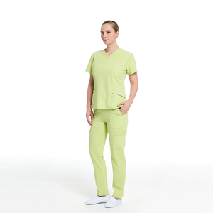 2024 logotipo personalizado tejido impermeable Spandex enfermera Scrubs elástico enfermería conjuntos médicos Hospital <span class=keywords><strong>uniformes</strong></span> para mujeres - Product Image 5