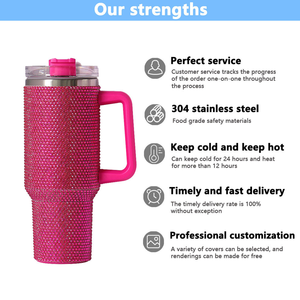 Botas de silicona duraderas con diamantes de imitación de 40 oz para vasos térmicos, ideales para uso diario en el hogar, la oficina o al aire libre (Envío desde almacén de EE. UU.) - Product Image 5
