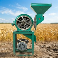 Pulvérisateur de céréales de petite taille pour usage agricole, broyeur à disques électrique pour maïs et soja, concasseur d'aliments domestique pour la fabrication d'aliments bruts pour animaux et volailles