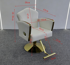 Nouvelle chaise de coiffure dorée, siège rotatif spécialement conçu pour les salons de coiffure et les barbiers étrangers. - Product Image 6