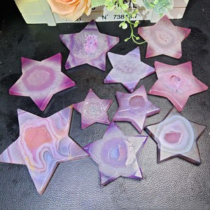 <span class=keywords><strong>Pietra</strong></span> Lucida di Agata <span class=keywords><strong>Rosa</strong></span> a Forma di <span class=keywords><strong>Stella</strong></span> Sardonica, Cristallo Curativo per Decorazioni Uniche per la Casa - Product Image 1