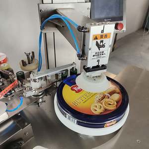 เครื่องปิดผนึกกล่องอัตโนมัติสำหรับขวดทรงกลมและกล่องคุกกี้ช็อกโกแลต พร้อมเทปพันรอบและเครื่องปิดผนึกกระป๋องขนม - Product Image 4