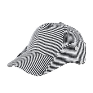 Casquette de baseball rayée pliable, chapeau de protection solaire pour femmes, printemps-été, en polyester respirant - Product Image 1