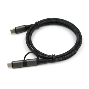 Accesorios de Fábrica de Shenzhen, Cargador <span class=keywords><strong>USB</strong></span> Múltiple 2 en 1 con Carga Rápida PD60W, Cable de Datos de Nailon Tipo C 3A con Logotipo para Todos los Modelos de <span class=keywords><strong>iPhone</strong></span> - Product Image 4