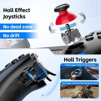 Manette de jeu sans fil extensible AB02 avec moteur de vibration et batterie de 450 mAh pour Android/iOS/Switch