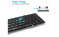 IClever BK03 Keyboard BT, Keyboard Nirkabel BT 5.1 Dapat Dilipat dengan Ukuran Saku Portabel