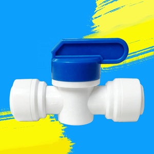 วาล์วบอลมือหมุน PVC คุณภาพสูง Aonie ขนาด 1/2 นิ้ว สีเทา-ขาว เกรดอาหาร สำหรับใช้งานเชิงพาณิชย์ ระบบกรองน้ำ RO ข้อต่อพลาสติก - Product Image 2