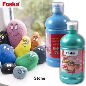 Foska Large Volume 16oz Metallic Non Toxic Gold Paint Acrylic For Multi Surface Canvas Egg Wood Stone