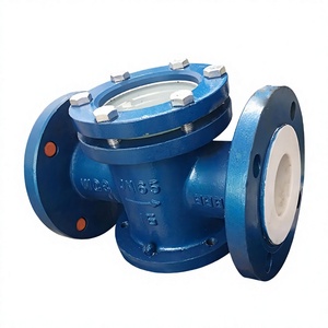 Vanne en acier inoxydable à bride avec doublure en PTFE, traversée droite avec regarderobe, DN25 à DN200, pour milieux corrosifs, fabriquée en Chine - Product Image 4