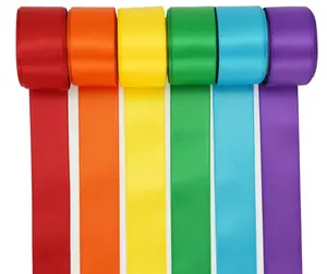 彩虹丝带彩色缎带分类10色双面缎带生日快乐派对