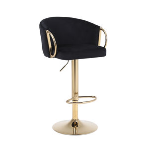 Tables de <span class=keywords><strong>snack</strong></span> chaises chaise de bar <span class=keywords><strong>tabouret</strong></span> haut chaise haute de luxe en velours marron doré pour bar ouvert et fermé - Product Image 3