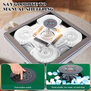 Mesa de Mahjong Plegable Automática Moderna Topperfun para 4 Jugadores con Ruedas, Enchufe Estadounidense AC110-120V, para el Hogar - Product Image 5