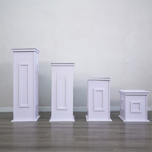 Decorative PVC Wedding Stage Props White square Column Plinth Stand Roman Pillars Column Molds for Sale - Product Image 1