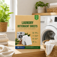 Tablettes de lessive sans plastique, bandes de lavage pratiques pour les voyages, nettoyage en profondeur puissant