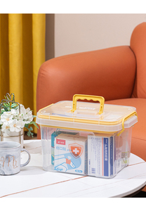 Boîte de rangement pour médicaments transparente en PP pour toute la maison, détachable, à deux niveaux, trousse médicale portable, design classique, capacité de 10 à 20 L - Product Image 5