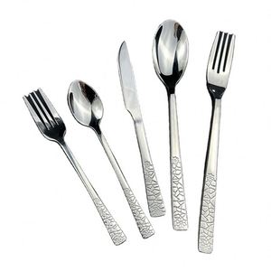 Ensemble de couverts en acier inoxydable de haute qualité pour mariage, cuillères, couteaux et fourchettes en argent massif - Product Image 1