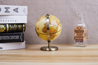 Globe rotatif en laiton, design moderne, élégant, élégant, dessus de table en métal, fournitures décoratives pour la maison et le bureau, fournitures éducatives