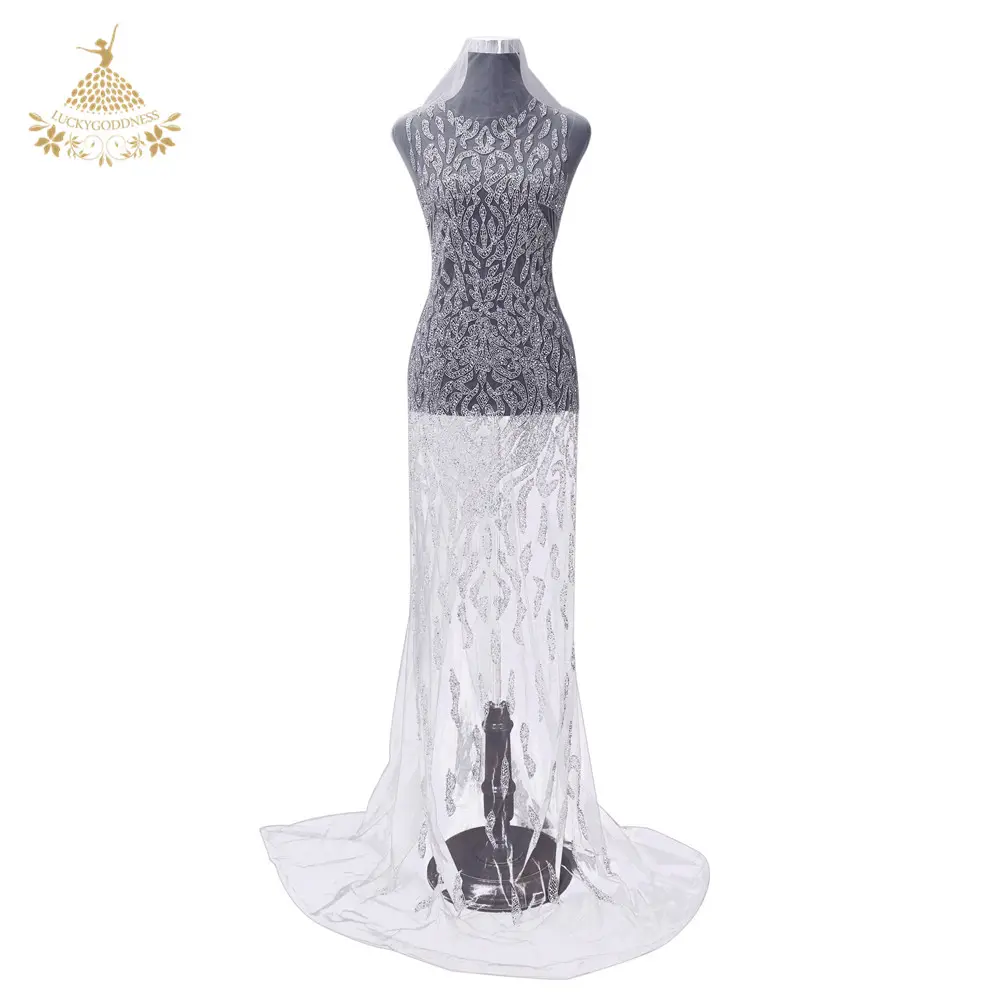 Lorie — robe de soirée de mariage pour femmes, en pierres de cristaux perlées, strass, appliquées, nouvelle collection