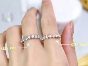 Xinfly CLASSIC ROW 18K แหวนเพชรธรรมชาติแท้ FG ครึ่งนิรันดร์ - Product Image 4