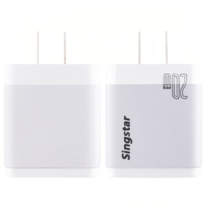 Cargador <span class=keywords><strong>SingStar</strong></span> Tipo-C, Cable de Carga PD para UE, EE. UU. y Reino Unido, Adaptador de Pared USB Tipo C de Carga Rápida de 20 W para iPhone 14, 15, 16, 17 Air - Product Image 1