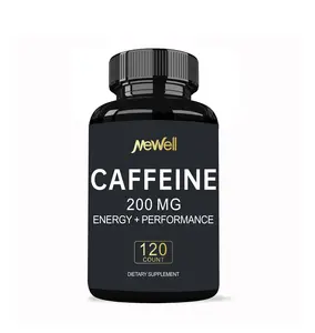 咖啡因丸200毫克每份120胶囊运动营养耐力和能量补充剂