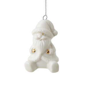 Blanco puro Linda casita Árbol de Navidad Decoración Adornos Cerámica Casa blanca Santa Pequeños adornos de vacaciones - Product Image 6