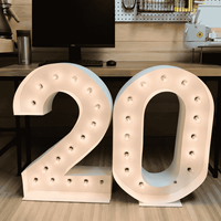 Lettres lumineuses géantes 3D personnalisées, chiffres et alphabet de grande taille pour la décoration d'événements de mariage, location de fournitures pour fêtes, CE UL