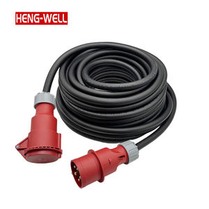 Câble d'extension industriel robuste de 50 m, 32 A, IP44, pour <span class=keywords><strong>extérieur</strong></span>, en caoutchouc, certifié CE ROHS, conducteur en cuivre de classe 5 pour - Product Image 2