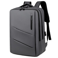 Mochila para Portátil de Negocios para Hombre, Expandible, Impermeable, con Puerto USB, Material Oxford, Cierre de Cremallera, Antirrobo, Poliéster