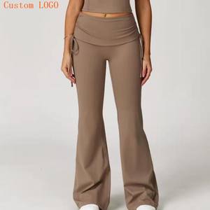 Özel Tasarım Straplez Bandeau Sütyen Spor Fitness Setleri Yüksek Bel Büzgülü Sonbahar Uzun Tayt Antrenman Kıyafeti <span class=keywords><strong>2</strong></span> Yüksek Bel Yoga Taytı - Product Image 2