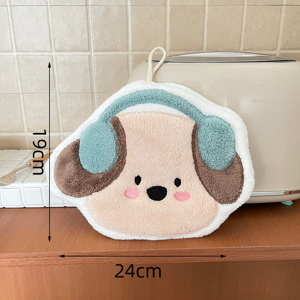 Earphone dog hand towel