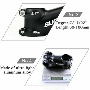 BUCKLOS - Poste de <span class=keywords><strong>Manillar</strong></span> para Bicicleta de Carretera de 31,8 mm, 60, 70, 80, 90, 100 mm, Ángulo de 7, 17, 22 Grados, para Bicicleta de Montaña XC AM - Product Image 4
