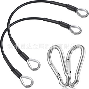 Cables de extensión para gimnasio Eda, 10 pulgadas, acero inoxidable, duraderos, para equipos de fitness - Product Image 1