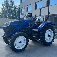 Trattore Agricolo 4x4 da 100 CV con Forte Trazione, Mini Trattore a Ruote Disponibile con Cabina, Caricatore e Kit Retroescavatore