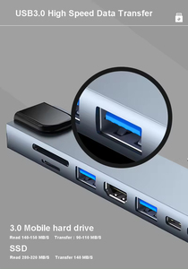 8 in 1 Type-<strong>C</strong> <strong>Adapter</strong> Docking Station <strong>USB</strong>-<strong>C</strong> Hub 4K 30Hz Converter <strong>Ethernet</strong> 3.0 <strong>USB</strong> <strong>C</strong> 8 in 1 Hub <strong>Usb</strong> Station Dock - Product Image 6