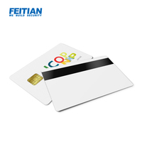 Carte à puce CR80 JCOP Java, interface double contact et sans contact, prise en charge RSA2048 SHA512 ECC J3H145, carte intelligente Java