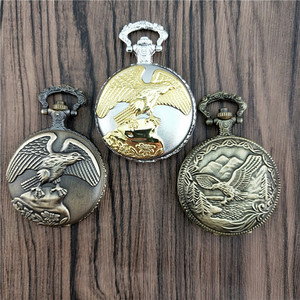 앤티크 독수리 디자인 포브 쿼츠 포켓 워치 목걸이 체인 포함 남성용 여성용 선물용 포켓 워치 - Product Image 2