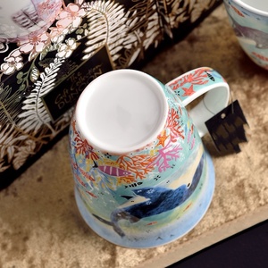 Creative Personalized Floral Ceramic <b>Cup</b> Household High-temperature Resistant Coffee <b>Cup</b> - Product Image 4