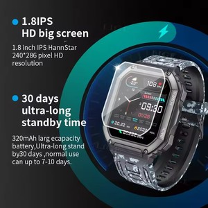 <span class=keywords><strong>Lige</strong></span> BW0417 KR06 Reloj inteligente de seguimiento GPS de moda para hombres Deporte Fitness Llamada inalámbrica <span class=keywords><strong>IP67</strong></span> Reloj inteligente resistente al agua para hombres para IOS Android - Product Image 2