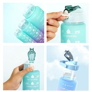 Venta caliente 3 en 1 botella <span class=keywords><strong>de</strong></span> <span class=keywords><strong>agua</strong></span> motivacional gradiente 2l botella <span class=keywords><strong>de</strong></span> <span class=keywords><strong>agua</strong></span> <span class=keywords><strong>de</strong></span> plástico Juego <span class=keywords><strong>de</strong></span> 3 botellas <span class=keywords><strong>de</strong></span> bebidas deportivas con marcador <span class=keywords><strong>de</strong></span> tiempo - Product Image 4