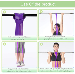 Bande de boucle élastique de sport robuste Nature <span class=keywords><strong>Latex</strong></span> <span class=keywords><strong>bandes</strong></span> d'assistance à la traction pour Pilates entraînement corps <span class=keywords><strong>Fitness</strong></span> équipement de gymnastique à domicile - Product Image 5