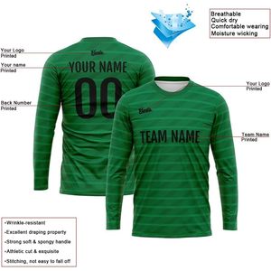 เสื้อฟุตบอลแขนยาวแบบกำหนดเอง ซับเหงื่อ คอวี สำหรับผู้ใหญ่และเด็ก พิมพ์ลายชื่อทีมแบบ Sublimation - Product Image 3