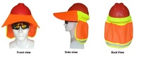 Gorra de protección solar de alta temperatura para verano, toldo reflectante fluorescente de alta visibilidad, sombrero duro fresco y transpirable