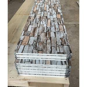Panneaux sandwich décoratifs sculptés modernes, ignifuges et isolants thermiquement, isolation murale extérieure, panneau intégré en métal PU pour murs - Product Image 2