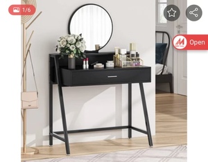 Precio de fábrica Muebles de dormitorio Tocador Escritorio con espejo y cajones maquillaje vani para maquillaje - Product Image 6
