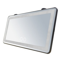 Miroir de maquillage de voiture 22 pouces, miroir de vanité à Clip, protection solaire, fournitures automobiles, miroir à lumière LED 3 couleurs