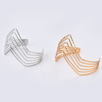 Bracelet de bras pour femme en alliage, design simple, accessoire de mode