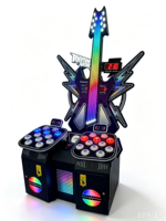 Offre Spéciale : Machine de Jeu Musicale à Monnayeur pour 2 Joueurs, Guitare Rythmique, pour Centre de Jeux d'Arcade